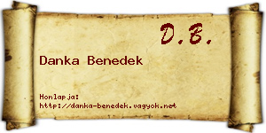 Danka Benedek névjegykártya